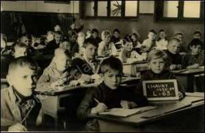 Une salle de classe dans les années 1950
