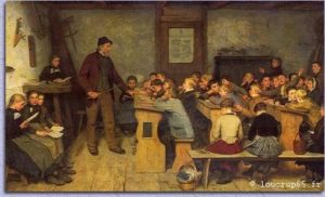 Une salle de classe dans les années 1880